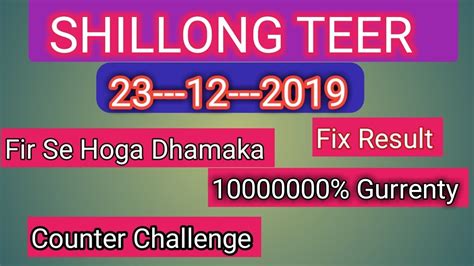 fc teer counter attack|Shillong Teer Results & Common Numbers For Today [09.